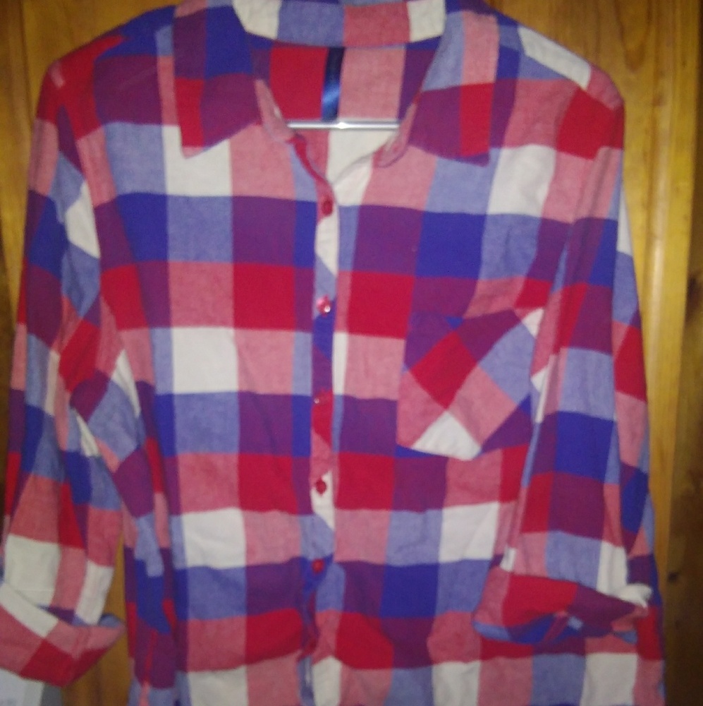 Vibrant button down flannel